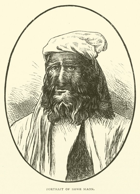 Shwe Maonin muotokuva (kaiverrus) tekijältä English School