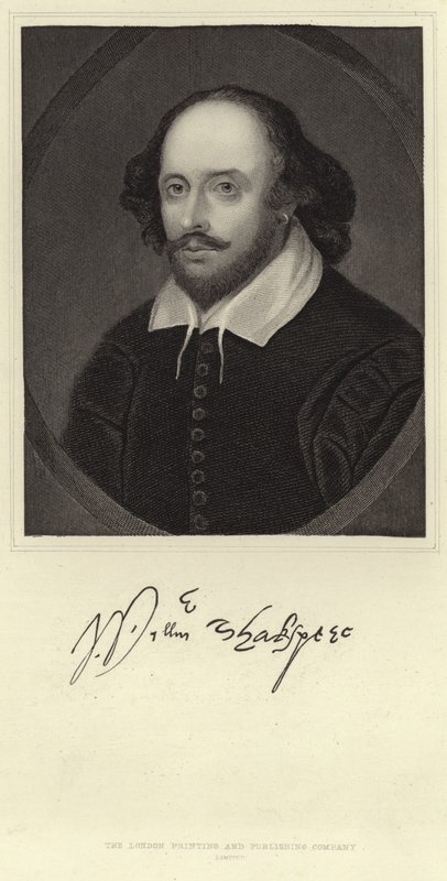 William Shakespearen muotokuva tekijältä English School