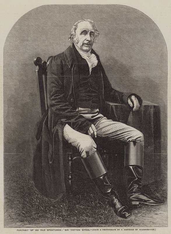 Muotokuva vanhasta urheilijasta, Sir Tatton Sykes (kaiverrus) tekijältä English School