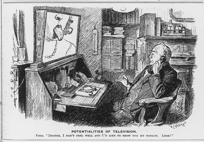 Television mahdollisuudet, sarjakuva Punch Magazinesta tekijältä English School