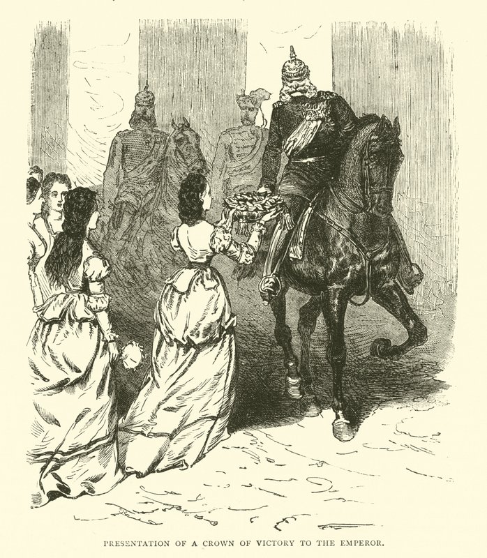 Voiton kruunun esitys keisarille, maaliskuu 1871 tekijältä English School