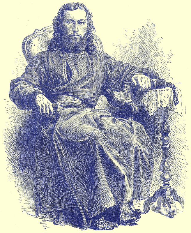 Kreikan kirkon pappi, kuvitus Illustrated Travels -julkaisusta, toimittanut H. W. Bates, julkaistu n. 1880 (digitaalisesti paranneltu kuva) tekijältä English School