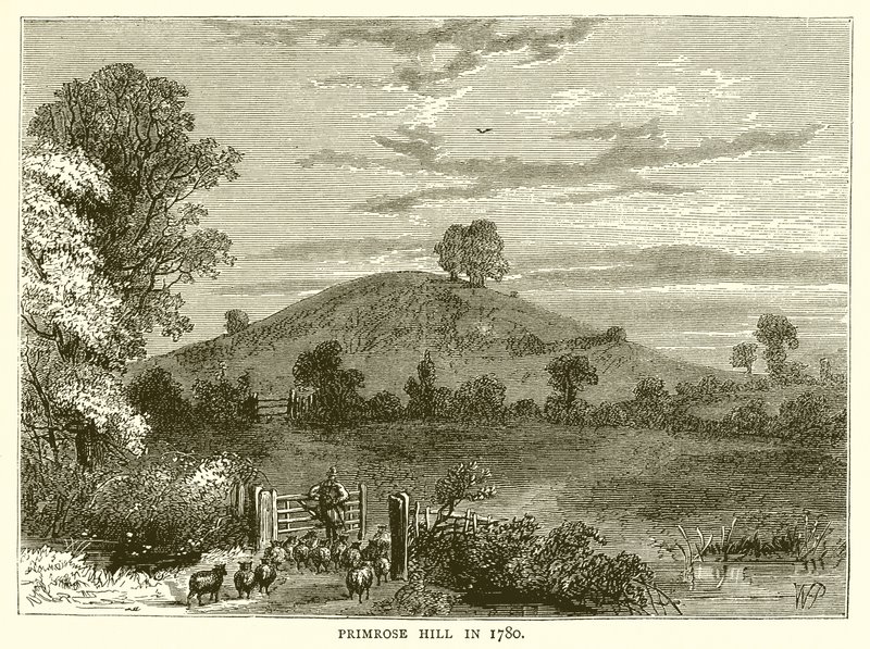 Primrose Hill vuonna 1780 tekijältä English School