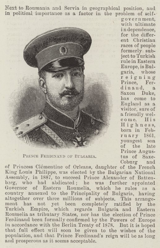 Bulgarian prinssi Ferdinand (kaiverrus) tekijältä English School