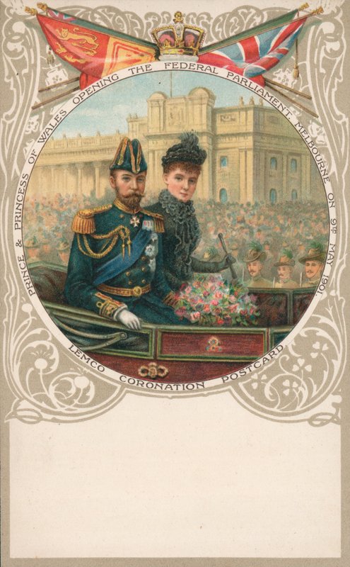 Walesin prinssi ja prinsessa, liittovaltion parlamentin avaaminen Melbournessa 9. toukokuuta 1901 tekijältä English School