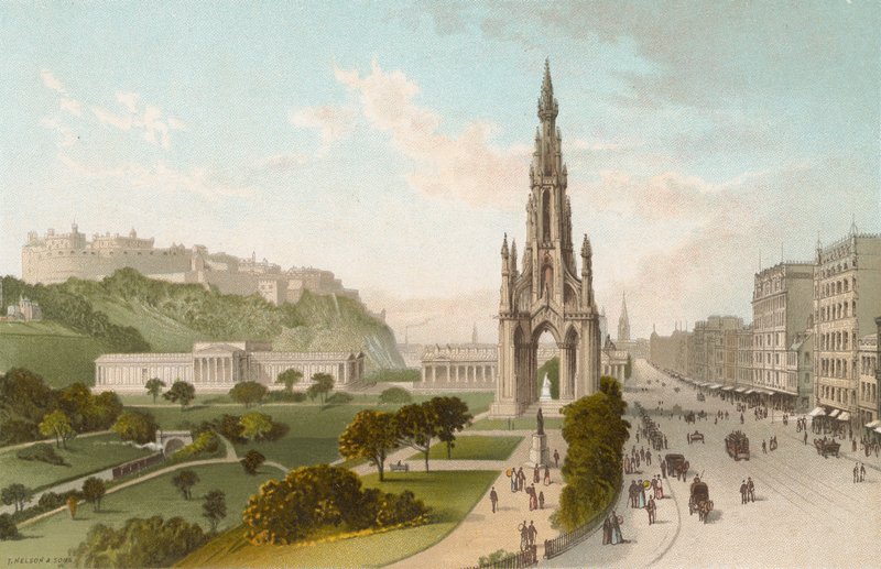 Princes Street Edinburgh. Katse länteen tekijältä English School