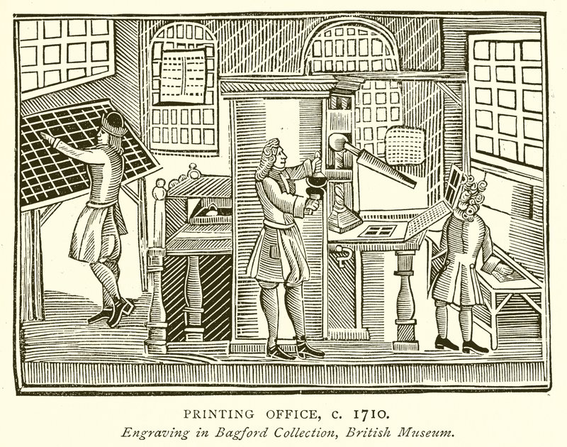 Painotoimisto, c. 1710 tekijältä English School
