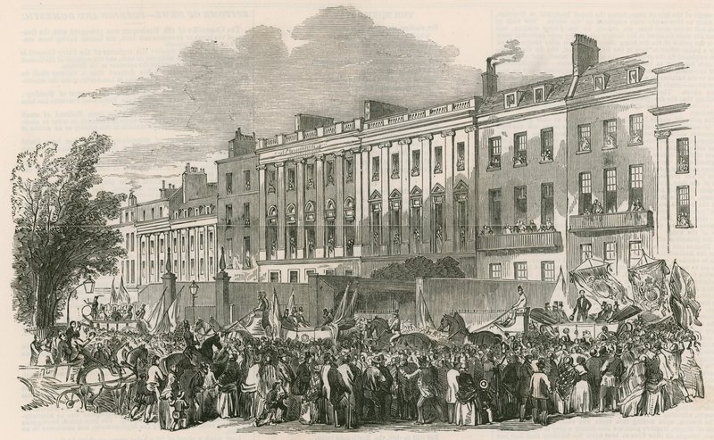 Lontoon Temperance Leaguen kulkue Lincolns Inn Fieldsissä, Lontoossa tekijältä English School