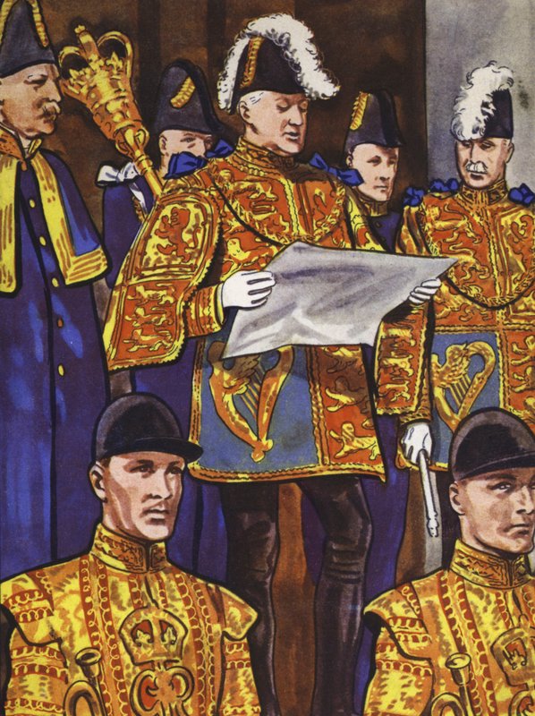 Edward VIII:n julistaminen kuninkaaksi (värilitho) tekijältä English School