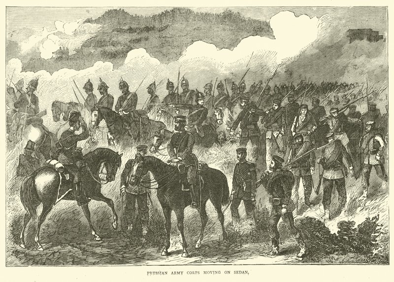 Preussin armeijajoukko liikkuu Sedanilla, syyskuu 1870 tekijältä English School