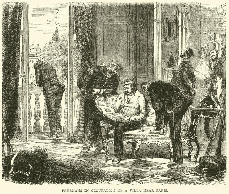 Preussilaiset miehittivät huvilan Pariisin lähellä, lokakuussa 1870 tekijältä English School