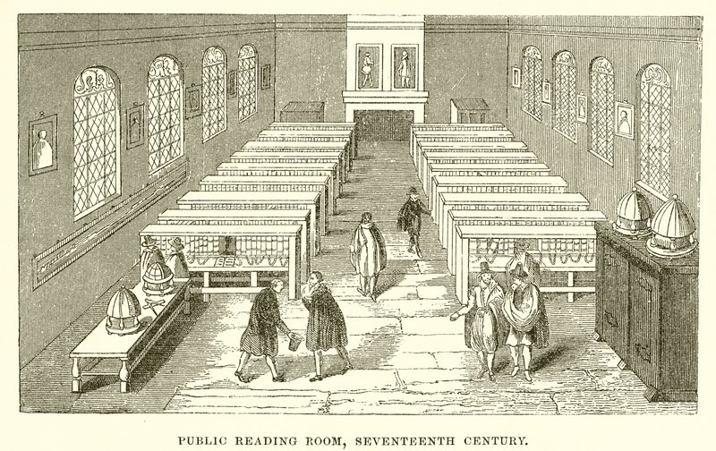 Julkinen lukusali, 1700-luku tekijältä English School