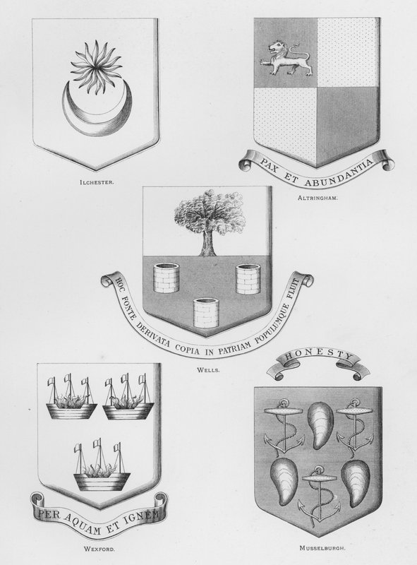 Julkiset aseet: Ilchester; Altringham; Wells; Wexford; Musselburgh (kaiverrus) tekijältä English School