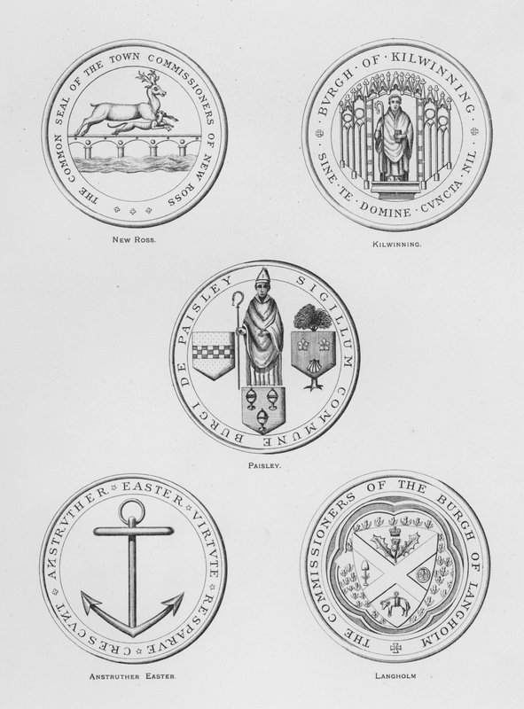 Julkiset aseet: New Ross; Kilwinning; Paisley; Anstruther pääsiäinen; Langholm (kaiverrus) tekijältä English School