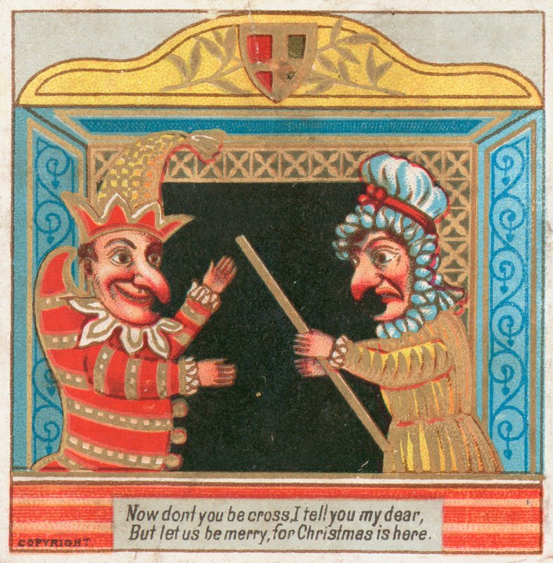 Punch ja Judy, joulukortti tekijältä English School