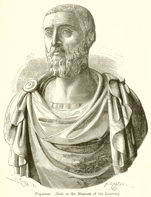 Pupienus. (Rintakuva Louvren museossa) tekijältä English School