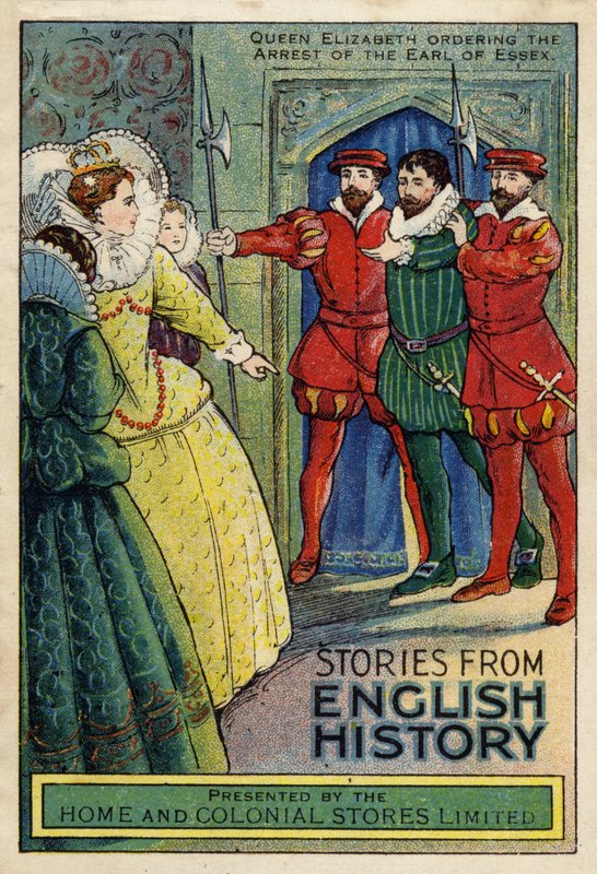 Kuningatar Elizabeth I määrää Essexin jaarlin pidättämistä tekijältä English School