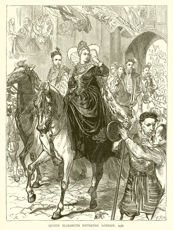 Kuningatar Elisabet saapuu Lontooseen, 1558 tekijältä English School