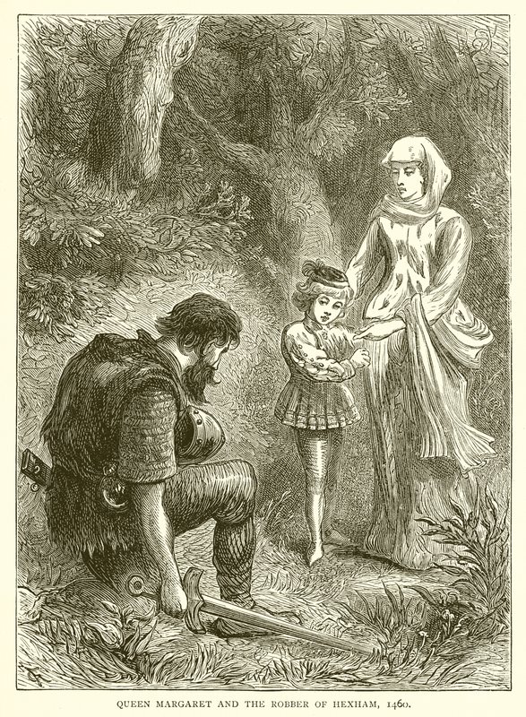 Kuningatar Margaret ja Hexhamin ryöväri, 1460 tekijältä English School