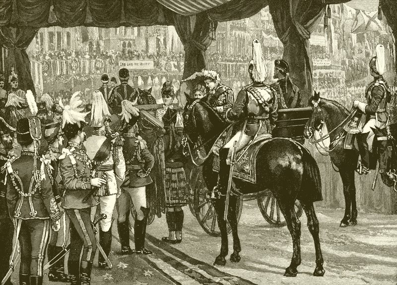 Queen Victoria, Jubilee, Westminster Abbey, valmentaja, hevoset tekijältä English School