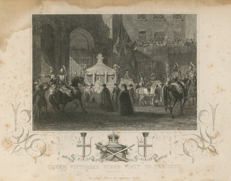 Kuningatar Victorian ensimmäinen vierailu kaupungissa 9. marraskuuta 1837 tekijältä English School