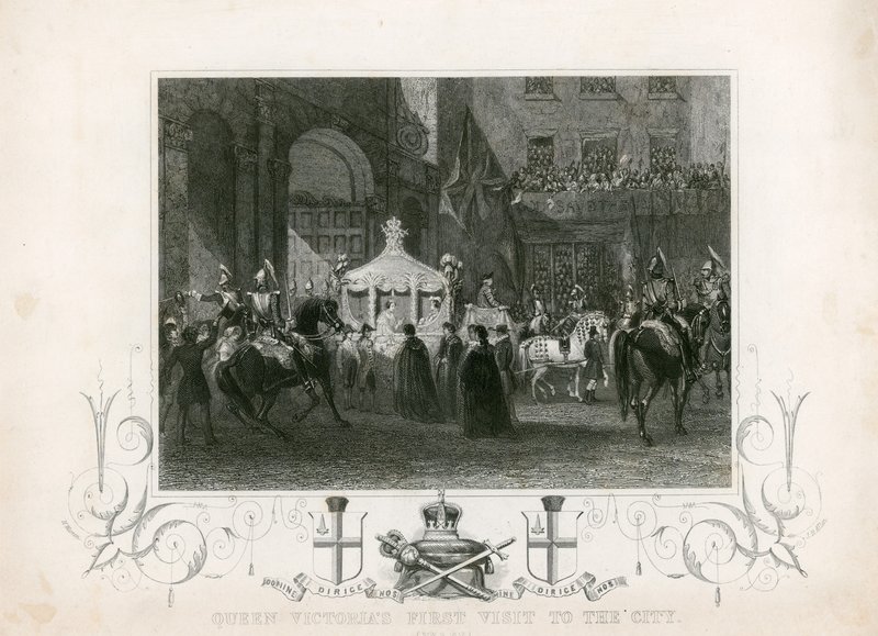 Kuningatar Victorian ensimmäinen vierailu Lontoon Cityyn 9. marraskuuta 1837 tekijältä English School