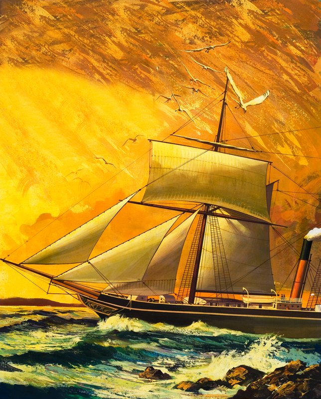 RMS Dane saapuu Table Bayhin tekijältä English School