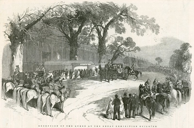 Kuningattaren vastaanotto suuressa näyttelyrakennuksessa, suuri näyttely, 1851 tekijältä English School