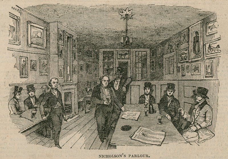 Renton Nicholsons Parlour, Garricks Head Hotel, Bow Street, Lontoo tekijältä English School