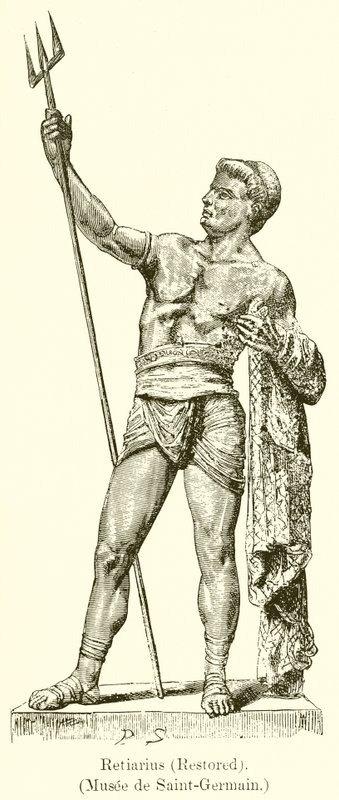 Retiarius (palautettu). (Saint-Germainin museo) tekijältä English School