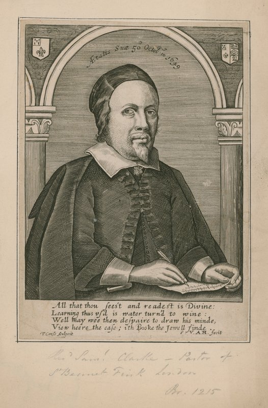 Pastori Samuel Clarke, St Benet Finkin pastori tekijältä English School