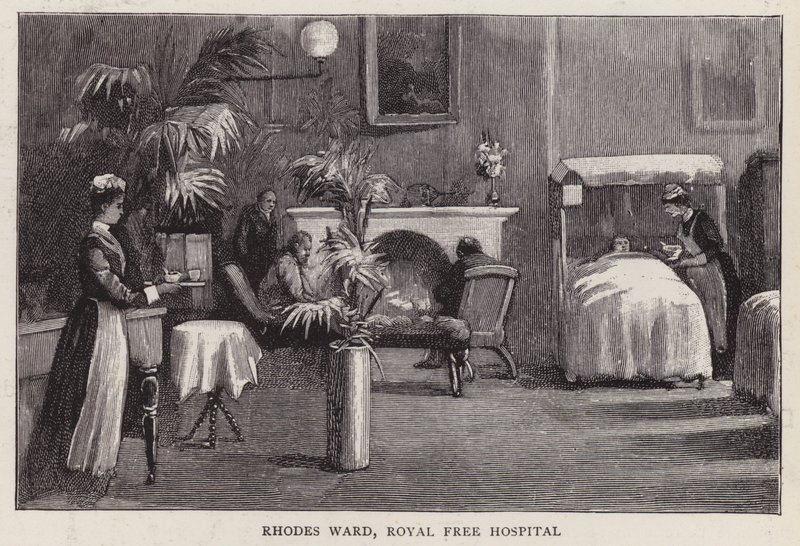 Rhodes Ward, Royal Free Hospital, Lontoo (litho) tekijältä English School