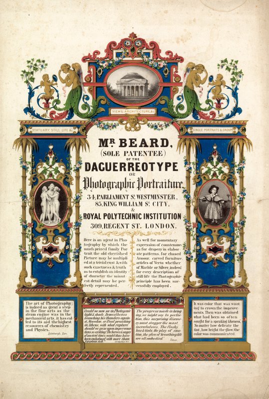 Richard Beardsin valokuvausmuotokuvastudio avattiin Lontoossa 23. maaliskuuta 1841 tekijältä English School