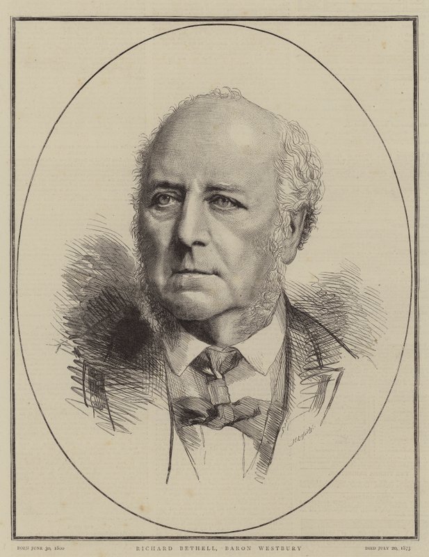 Richard Bethell, Baron Westbury (gravura) finlandês tekijältä English School