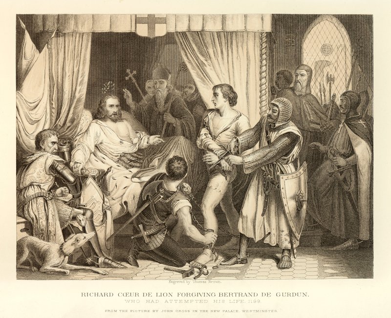 Richard Coeur De Lion antaa anteeksi Bertrand De Gurdunille tekijältä English School