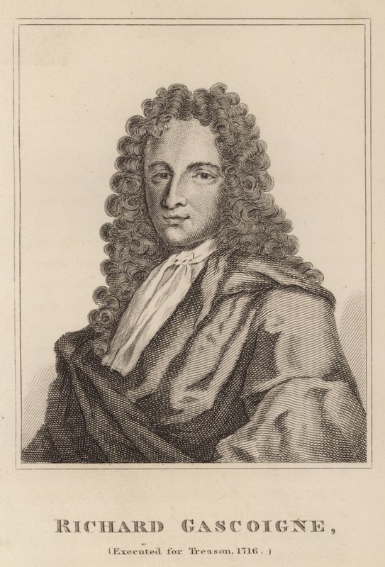 Richard Gascoigne, teloitettiin maanpetoksesta, 1716 tekijältä English School