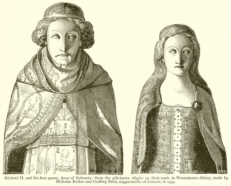 Richard II ja hänen ensimmäinen kuningattarensa, Anne of Bohemia tekijältä English School