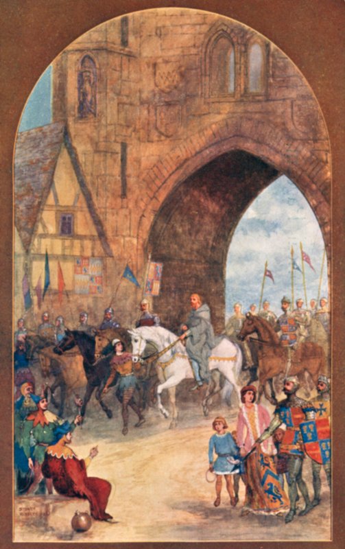 Henry Bolingbroken vangiksi jäänyt Richard II tuotiin Chesteriin tekijältä English School