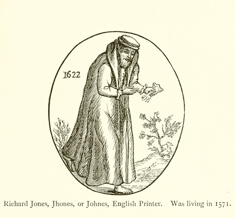 Richard Jones, Jhones, tai Johnes, englantilainen kirjapaino, asui vuonna 1571 tekijältä English School
