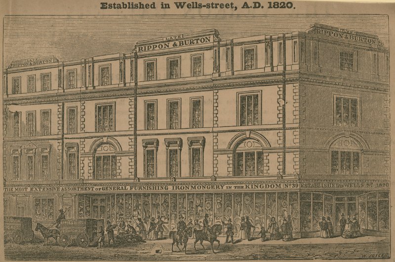 Rippon and Burton, tavaratalo perustettiin vuonna 1820 tekijältä English School