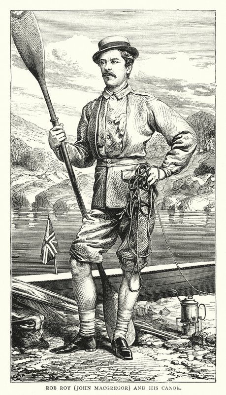 Rob Roy, John MacGregor ja hänen kanoottinsa (värillinen kaiverrus) tekijältä English School