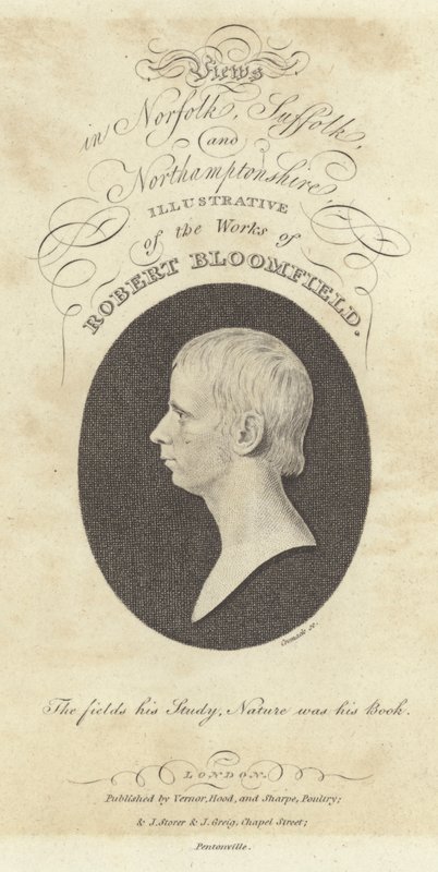 Robert Bloomfield, runoilija, muotokuva (kaiverrus) tekijältä English School