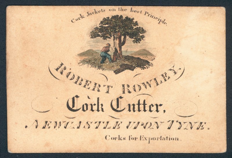 Robert Rowley, korkinleikkuri, kauppakortti tekijältä English School