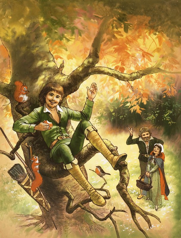 Robin Hood lepää puussa tekijältä English School