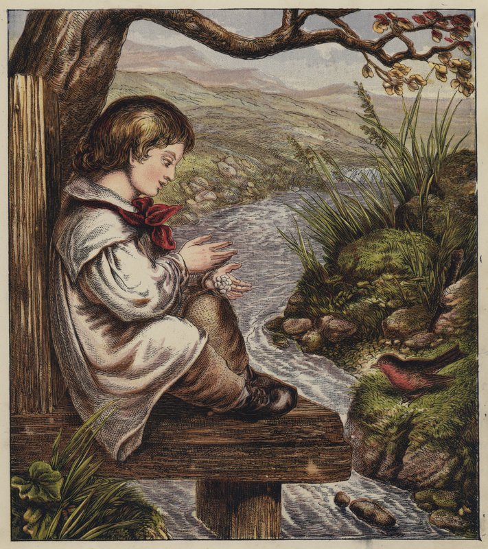 Robinin joululaulu (värilitografia) tekijältä English School