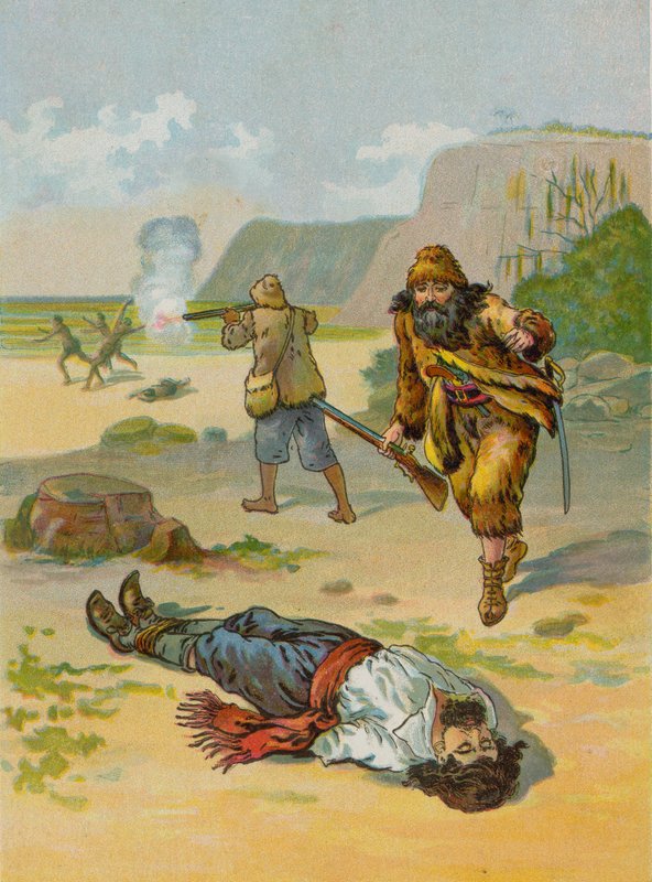 Robinson Crusoe vapauttaa vangin tekijältä English School
