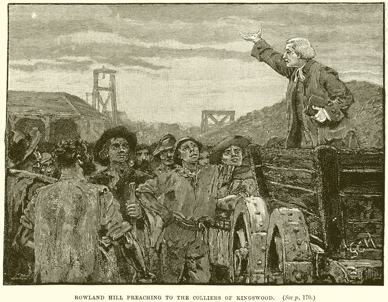 Rowland Hill saarnaa Kingswoodin Colliersille tekijältä English School