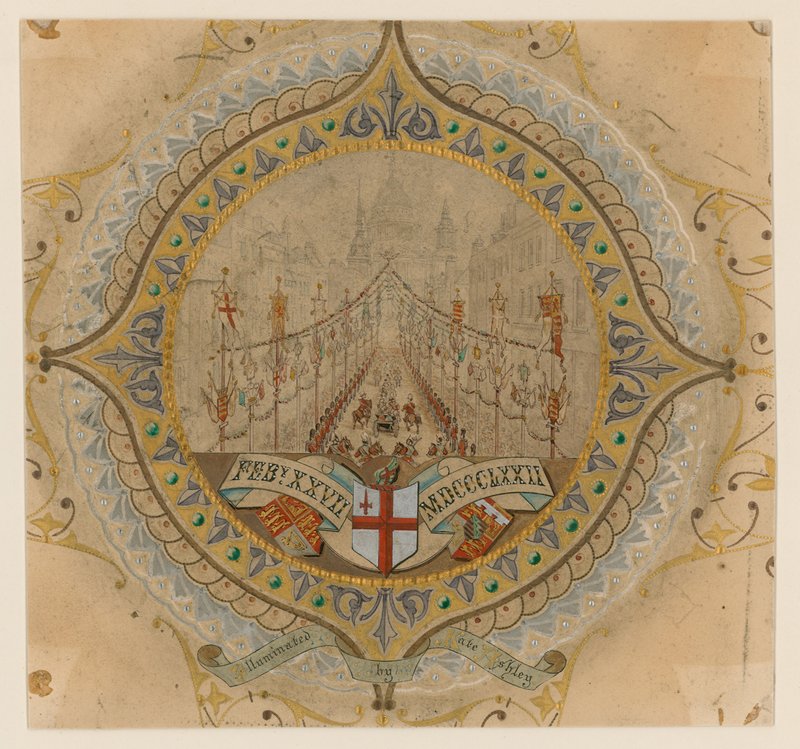 Hänen Majesteettinsa kuninkaallinen kulkue Pyhän Paavalin katedraalissa Lontoossa, 27. helmikuuta 1872 tekijältä English School