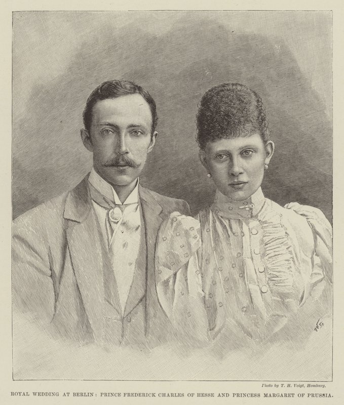 Kuninkaalliset häät Berliinissä, Hessenin prinssi Frederick Charles ja Preussin prinsessa Margaret (kaiverrus) tekijältä English School