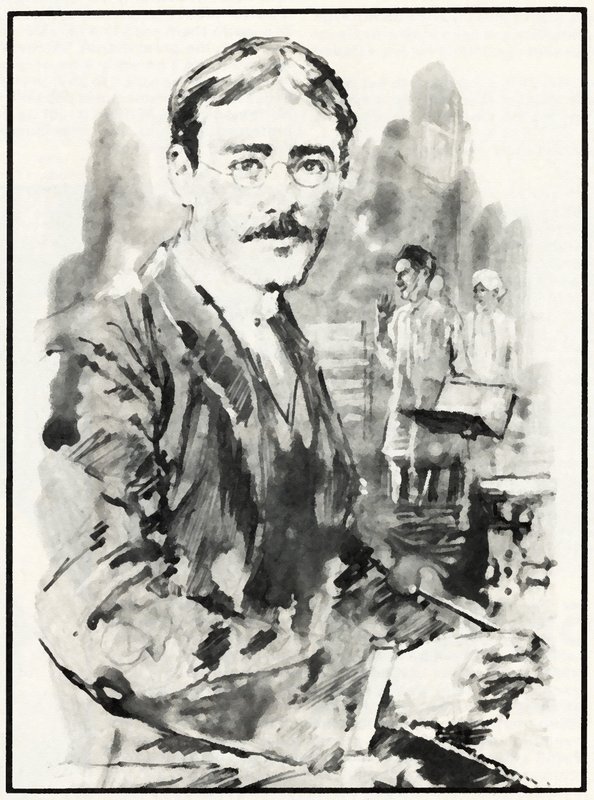 Rudyard Kipling (litho) tekijältä English School